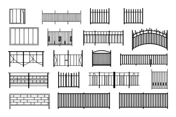 Collection of ornamental fence and gate designs railing metal