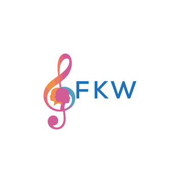 FKW &ldquo;Creative music logo with human silhouettes and treble clef in gradient colors, FKW Later Logo, modern artistic design isolated on white background&rdquo;
