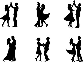 Obraz premium Silhouettes of Children Standing in Line