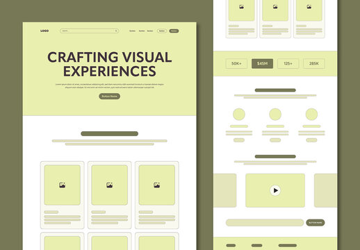 Landing Page UI Wireframe