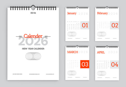 Minimal Calender Design Template