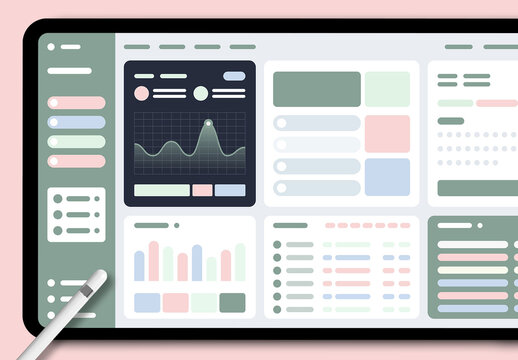 Minimalist Dashboard Wireframe UI Kit