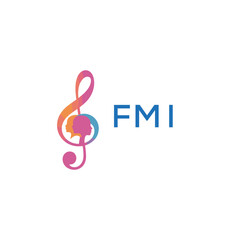 FMI “Colorful music logo with human faces and treble clef design” FMI Later Logo, “Abstract music school logo with people and melody icon”
