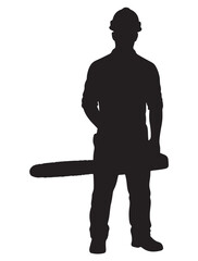 Obraz premium MALE WORKER SILHOUETTE