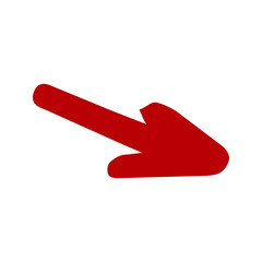 Bold Red Arrow Navigation Icon for Business Applications