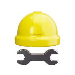 Hard hat 3d render icons