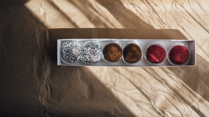 Assorted Truffles in a White Box
