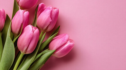 bouquet of pink tulips