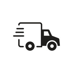 Truck delivery icon outline isolated vector symbol