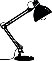 Adjustable black desk lamp