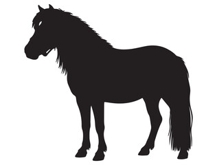 MINIATURE SHETLAND PONY SILHOUETTE