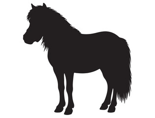 MINIATURE SHETLAND PONY SILHOUETTE