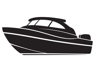  MOTOR BOAT SILHOUETTE