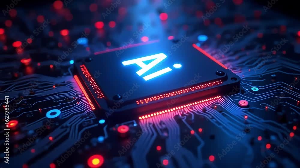 Aufkleber ai artificial intelligence technology future innovation digital transformation system tech chip