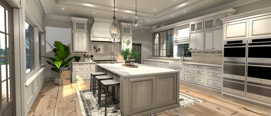 interior of modern kitchen