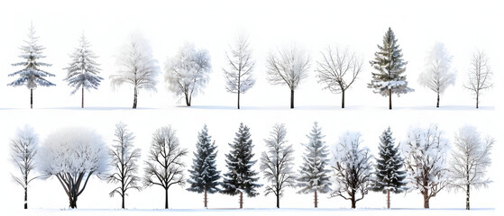 winter landscape with trees and snow