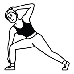 Woman stretching in athletic wear yoga fitness