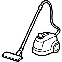 Minimalist Workshop Vacuum Line Art Vector Clean Monochrome Tool Illustration