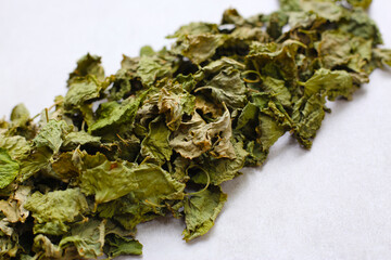 Dried gotu kola herb leaves