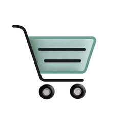 Shopping cart with wheels and a handle