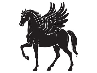 MYTHICAL WINGED HORSE SILHOUETTE