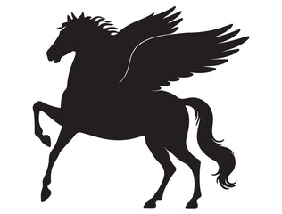 MYTHICAL WINGED HORSE SILHOUETTE