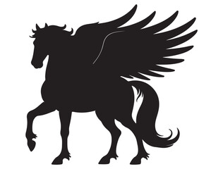 MYTHICAL WINGED HORSE SILHOUETTE