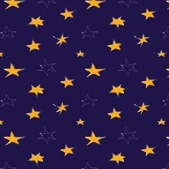 hand drawn cozy starry pattern