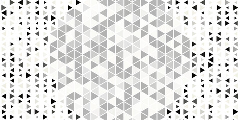 Halftone Circle Triangular Grid. Round Border Random Halftone Triangles Raster Texture. Half Tone Circular Pattern. Vector Illustration.