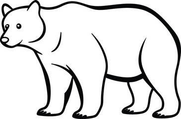 a standing bear silhouette silhouette 