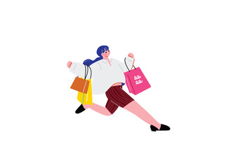 買い物を楽しむ女性