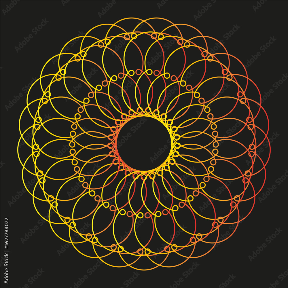 Poster abstract spiral pattern. gradient circle illustration. radial vector l