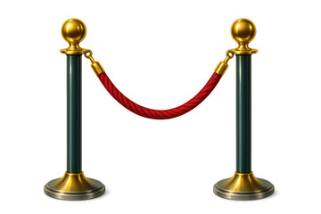Museum barrier rope separating path from exhibit, creating a vip area, or guiding people in line