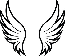 Obraz premium angel wings silhouette
