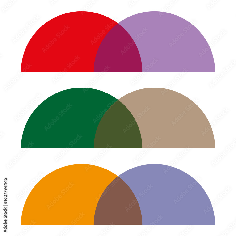 Poster semicircle graphic elements. color block shapes. abstract vector desig