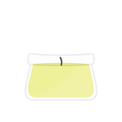Yellow Aromatherapy Candle Illustration for Relaxation and Wellness