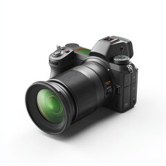 Professional DSLR Camera with Large Lens Ready for  and Videography