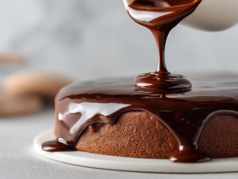 Chocolate glaze application process professional