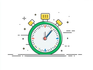 Obraz premium Digital timer line art vector