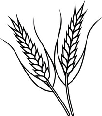 ears of wheat silhouette