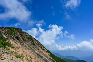 日本の北アルプスの乗鞍岳