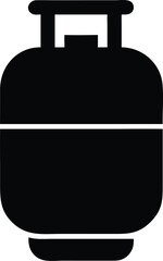 gas cylinder isolated silhouette