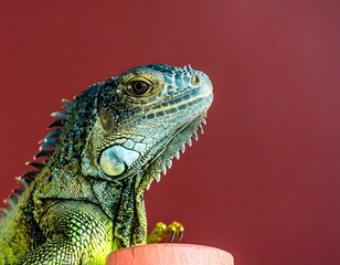 Fototapeta premium Close-up of iguana profile