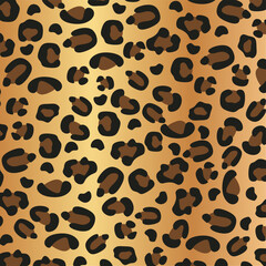 Leopard seamless pattern. leopard or jaguar vector hand drawn design