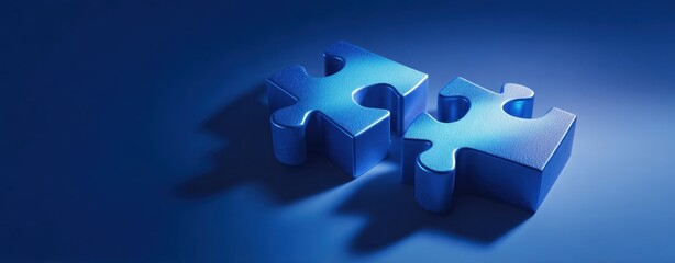 The blue puzzle pieces concept symbolizing teamwork and problem-solving.