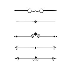 Vector illustration of decorative border and frame set.
Filigree calligraphic ornamental curls. Decorative retro design elements for menu, certificate diploma, wedding invatation card, outline text di