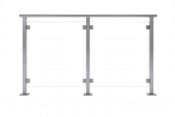 Modern Stainless Steel Balustrade System with Clear Glass Panels for Architectural Safety and Aesthetic Appeal