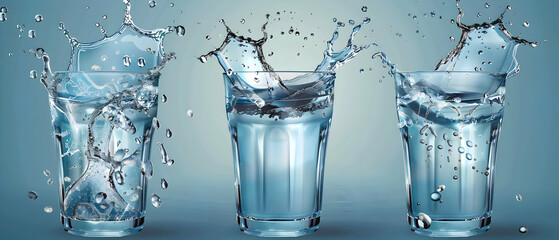 water pouring into glass