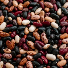 Colorful mix of dried beans