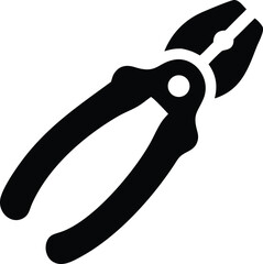 pliers isolated silhouette 